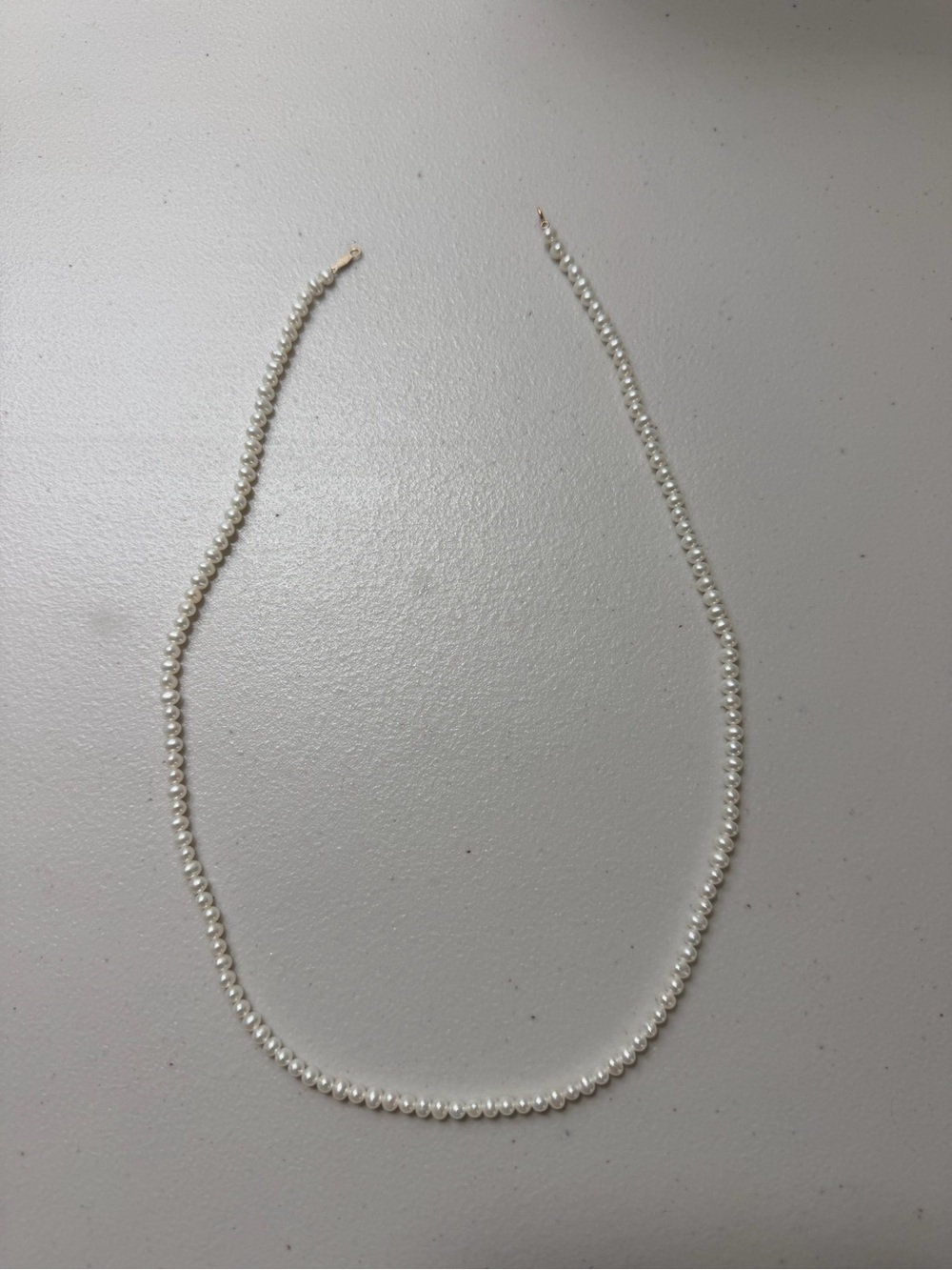 14K Gold Clasp Classic White Pearl Beaded Necklace - Elegant Women Jewelry